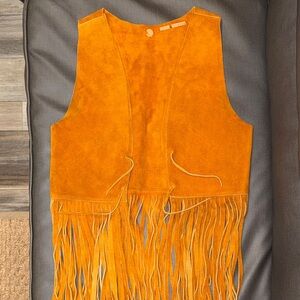 Vintage Fringe Suede Leather Vest
